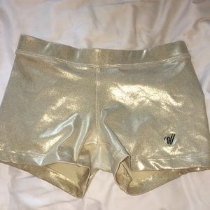 Varsity gold spandex/ bloomers